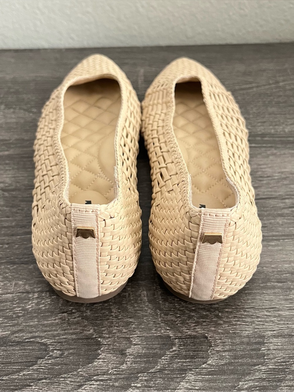 Birdies Woven Pointed Toe Flats Beige Cream Size 7.5 - Picture 4 of 7